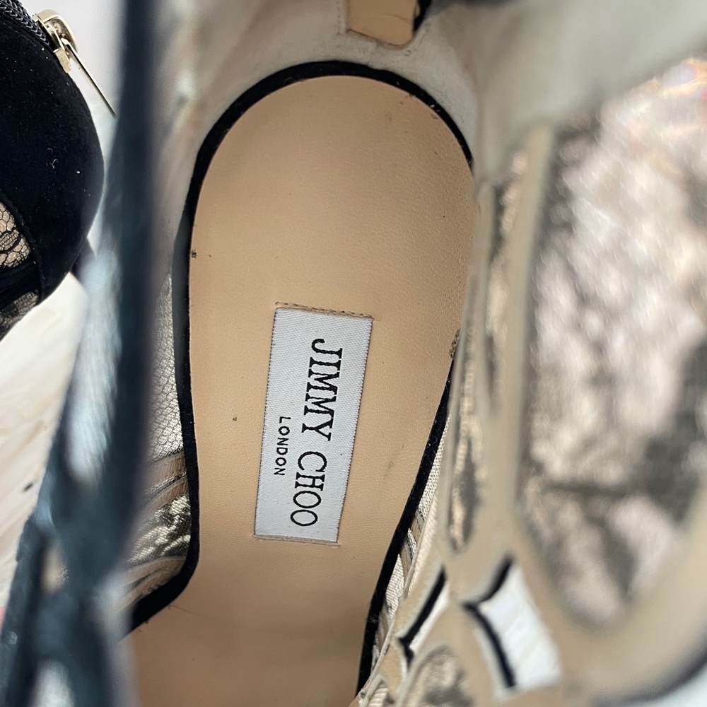 Jimmy Choo black lace detail bootie - Picture 2 of 6